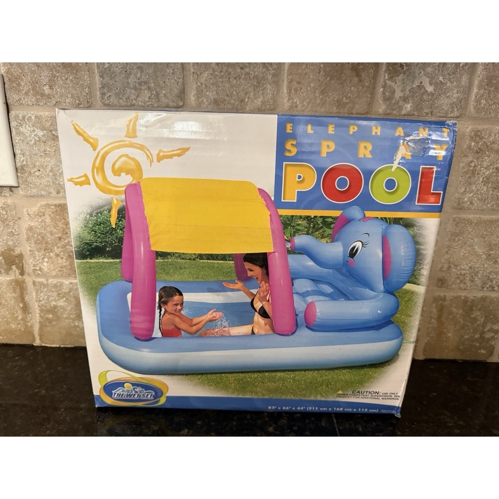 NEW Intex‎ The Wet Set 2003 Elephant Spray Pool Kids Inflatable RARE